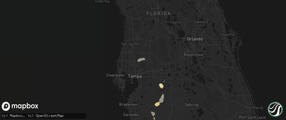 Hail map in Wesley Chapel, FL on June 26, 2026