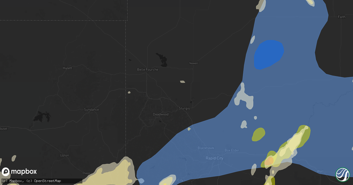 Hail map in Whitewood, SD on June 26, 2026