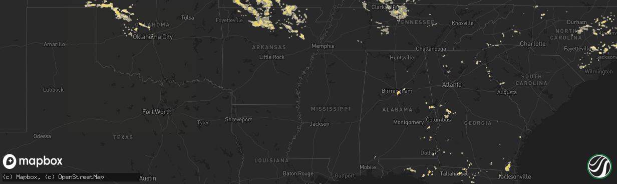 Hail map in Florida on June 27, 2011