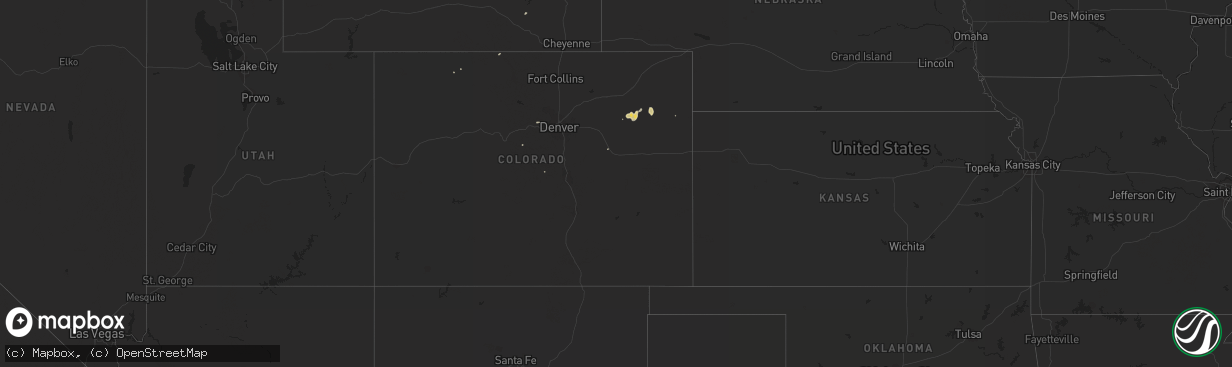 Hail map on June 27, 2012