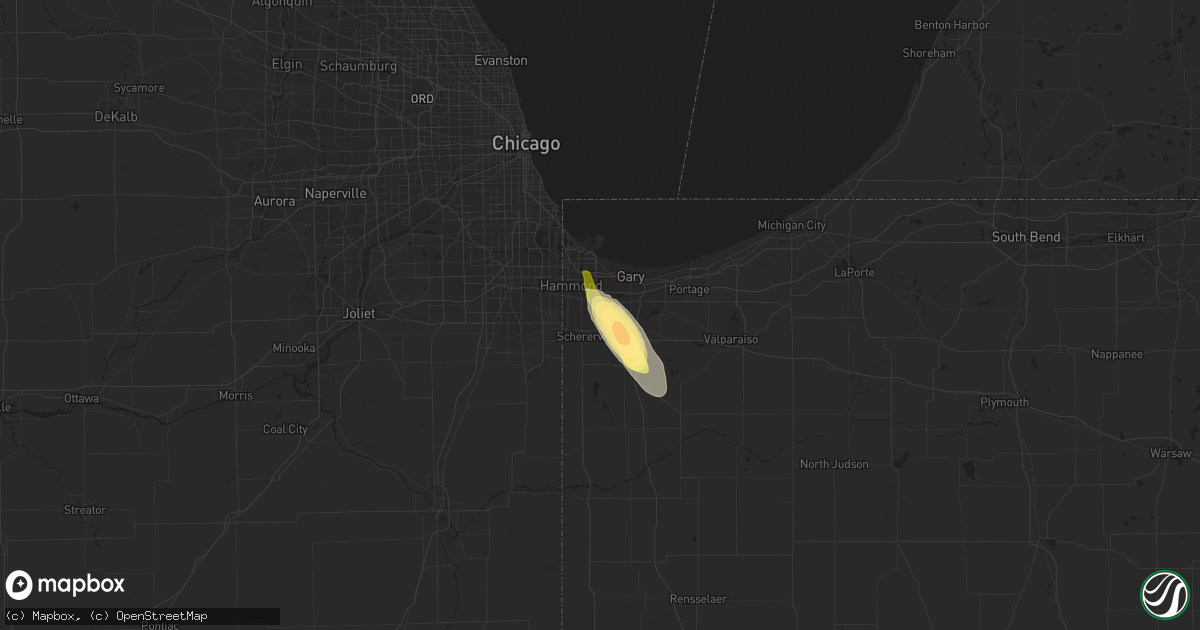 Hail map in Griffith, IN on June 27, 2013