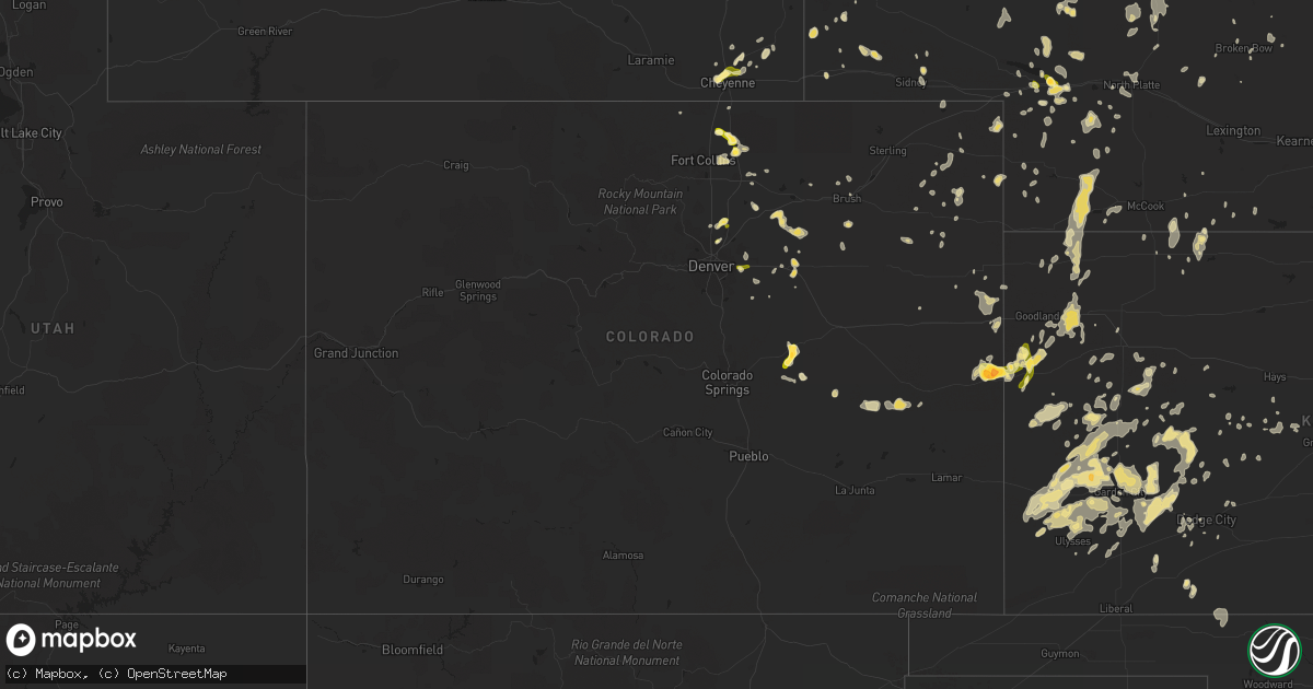 Hail map in Colorado on June 27, 2014