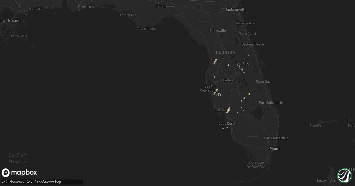 Hail map in Florida on June 27, 2014