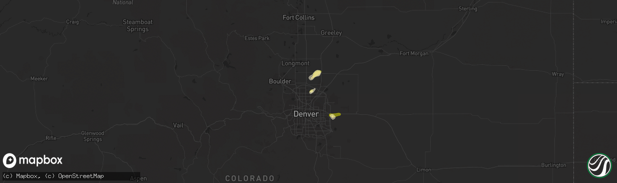 Hail map in Thornton, CO on June 27, 2014