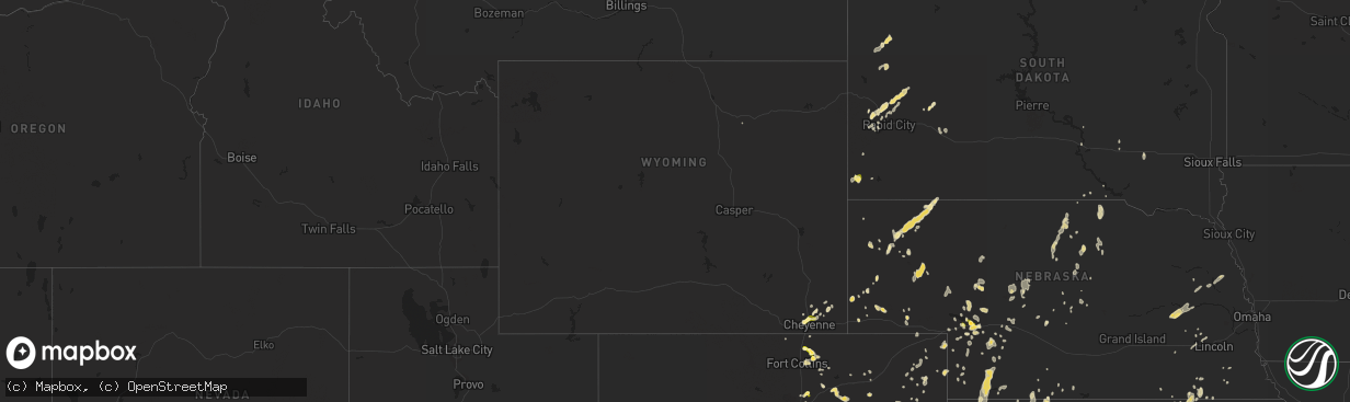 Hail map in Wyoming on June 27, 2014