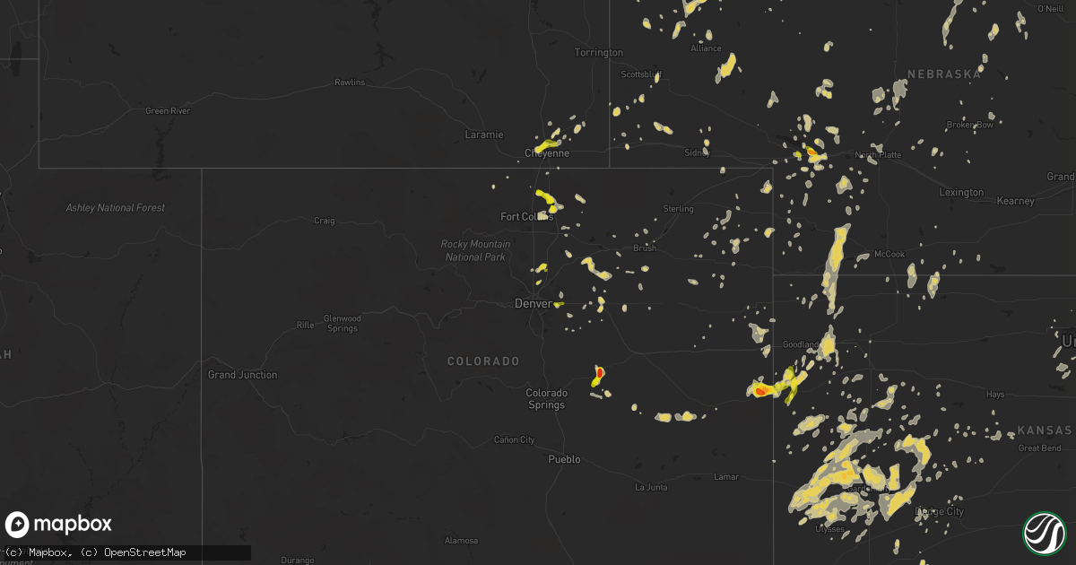 Hail map on June 27, 2014