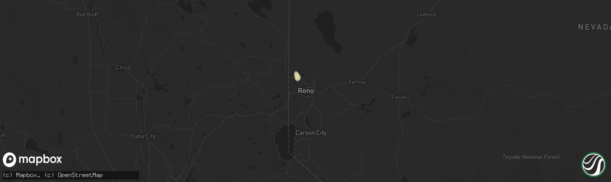 Hail map in Reno, NV on June 27, 2015