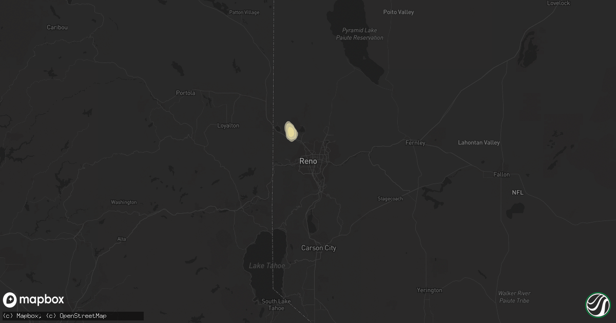 Hail map in Reno, NV on June 27, 2015