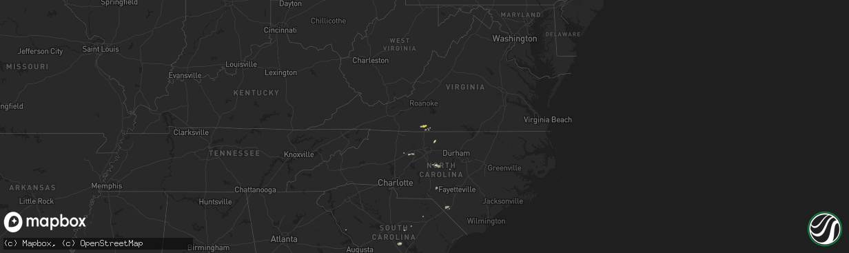 Hail map on June 27, 2015