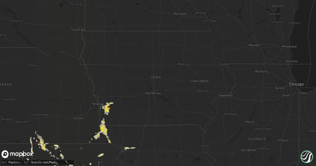 Hail map in Iowa on June 27, 2016