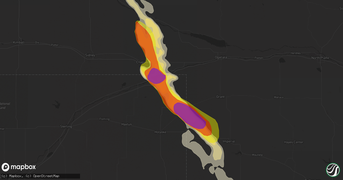 Hail map in Julesburg, CO on June 27, 2016