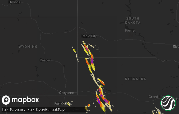 Hail map preview on 06-27-2016