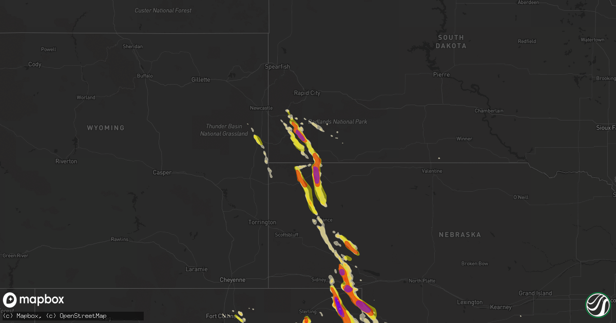 Hail map on June 27, 2016
