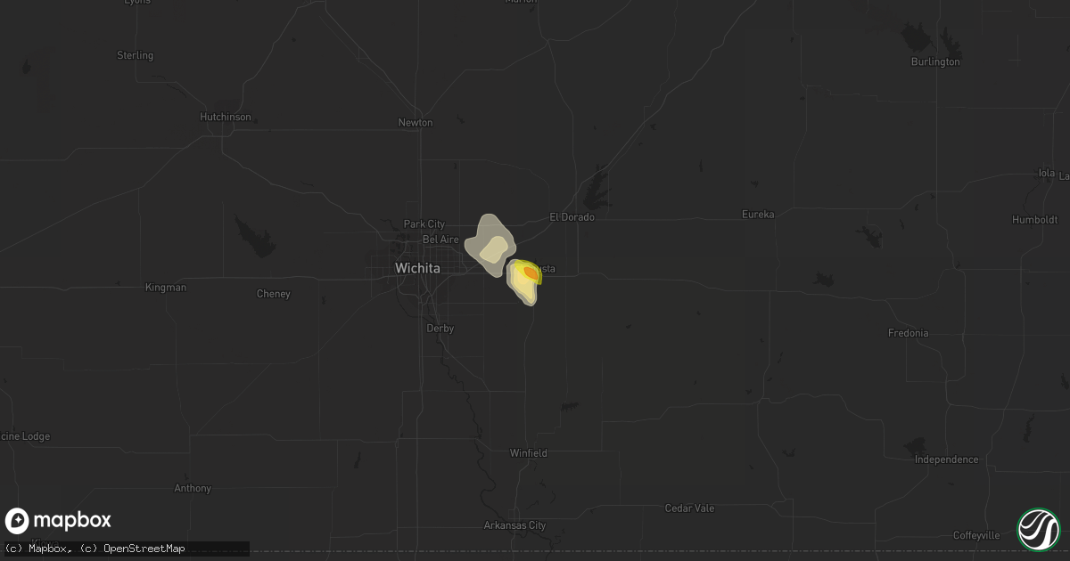 Hail map in Augusta, KS on June 27, 2017