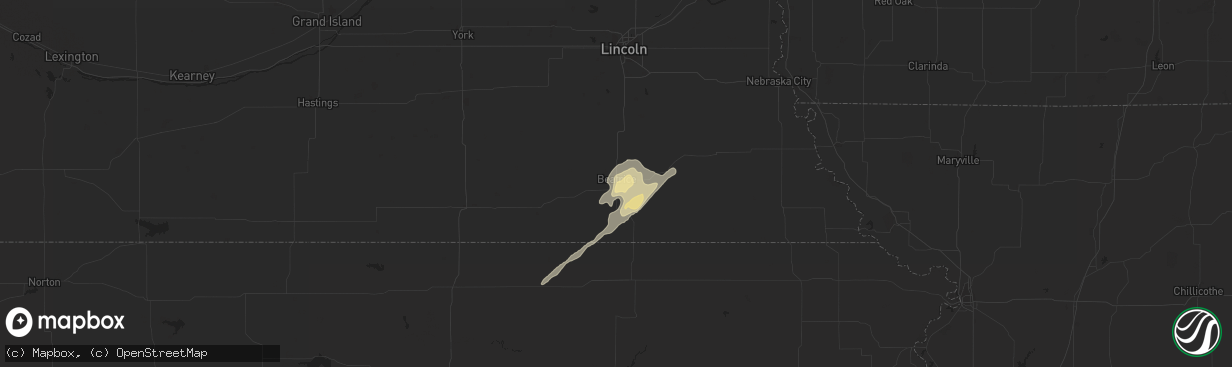 Hail map in Beatrice, NE on June 27, 2017