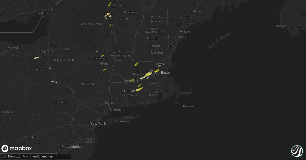 Hail map in Connecticut on June 27, 2017