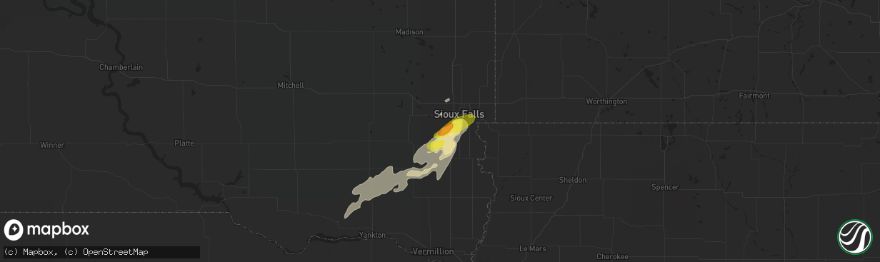 Hail map in Tea, SD on June 27, 2017