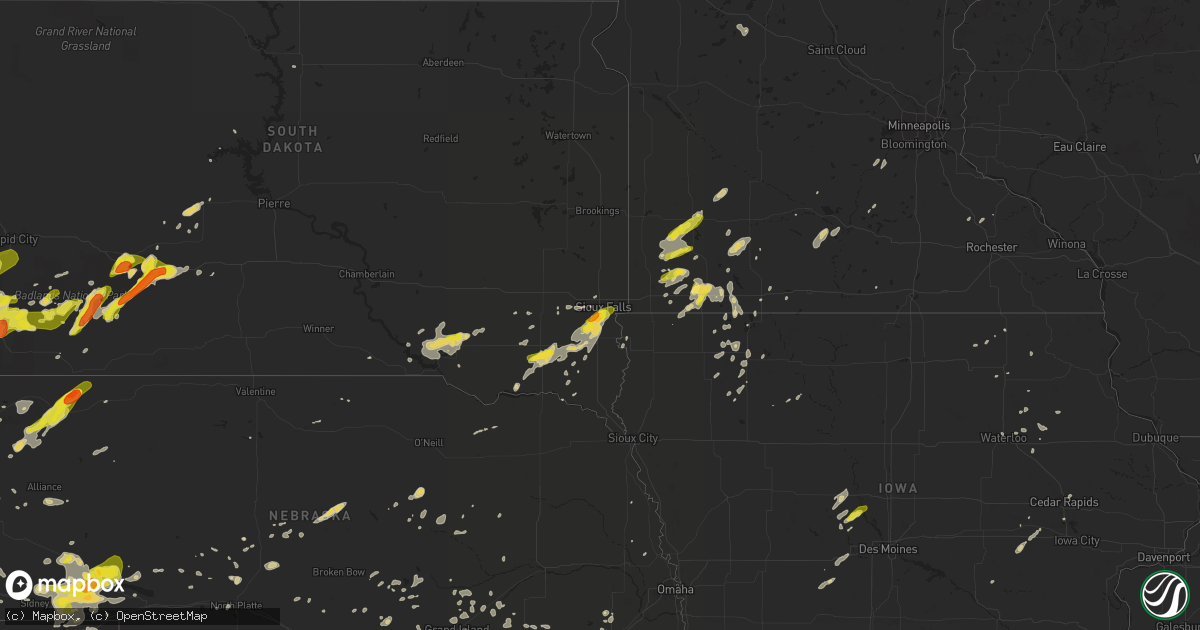 Hail map on June 27, 2017