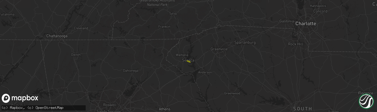 Hail map in Seneca, SC on June 27, 2018