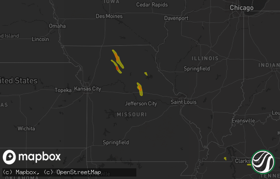 Hail map preview on 06-27-2018