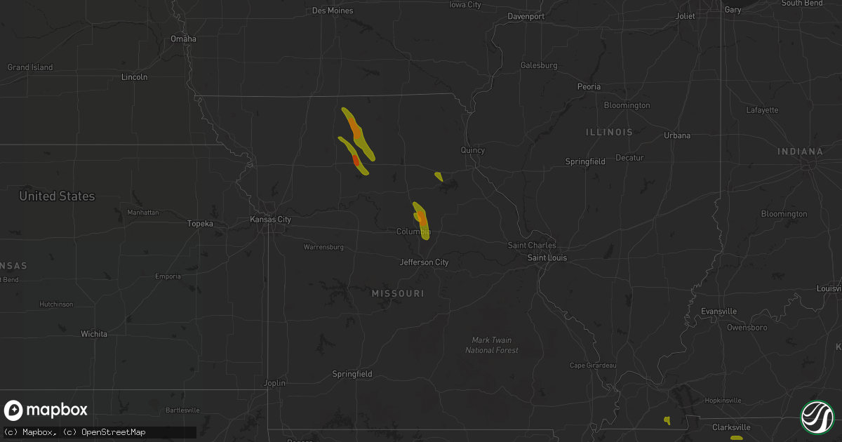 Hail map on June 27, 2018