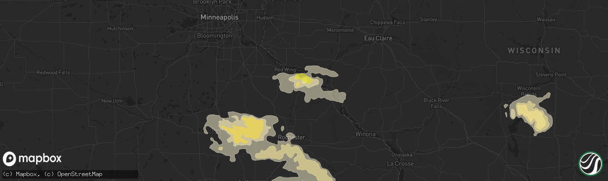 Hail map in Lake City, MN on June 27, 2019