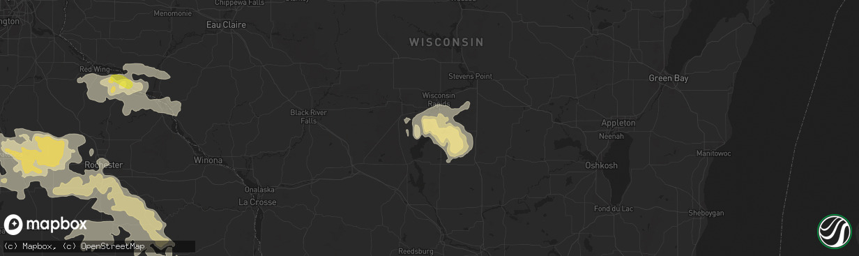 Hail map in Nekoosa, WI on June 27, 2019