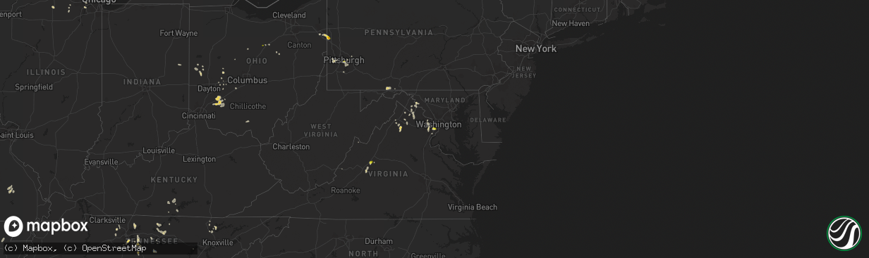 Hail map on June 27, 2019