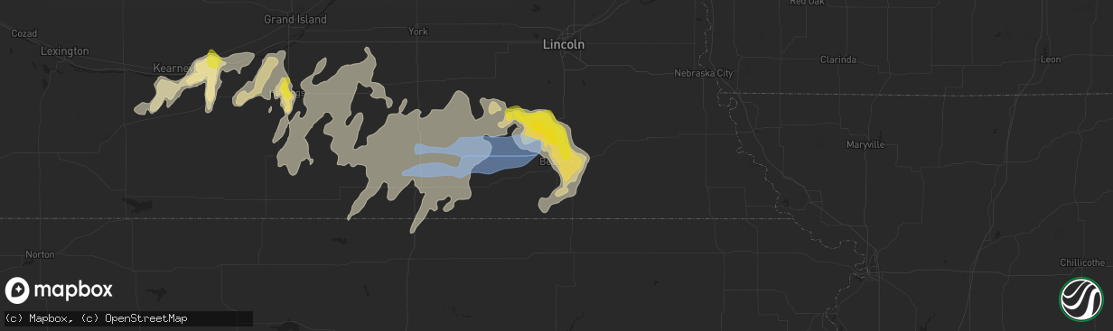 Hail map in Beatrice, NE on June 27, 2020