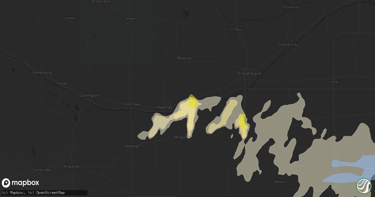 Hail map in Gibbon, NE on June 27, 2020