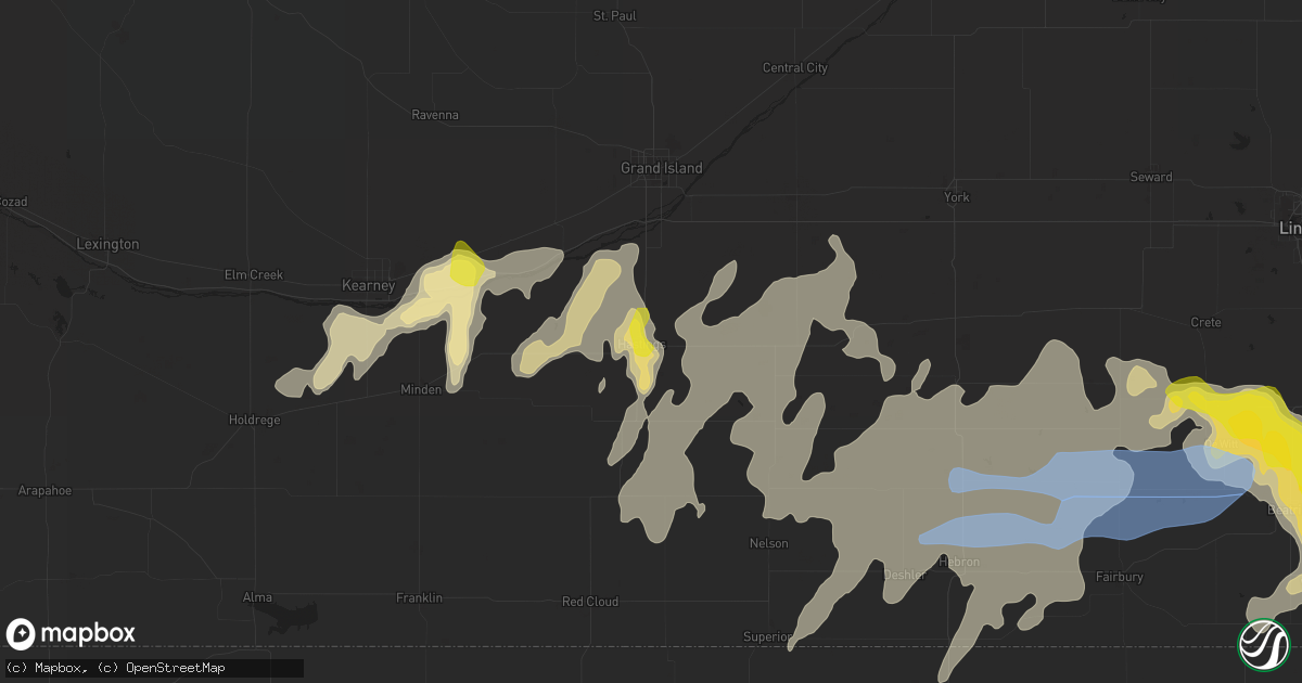 Hail map in Hastings, NE on June 27, 2020