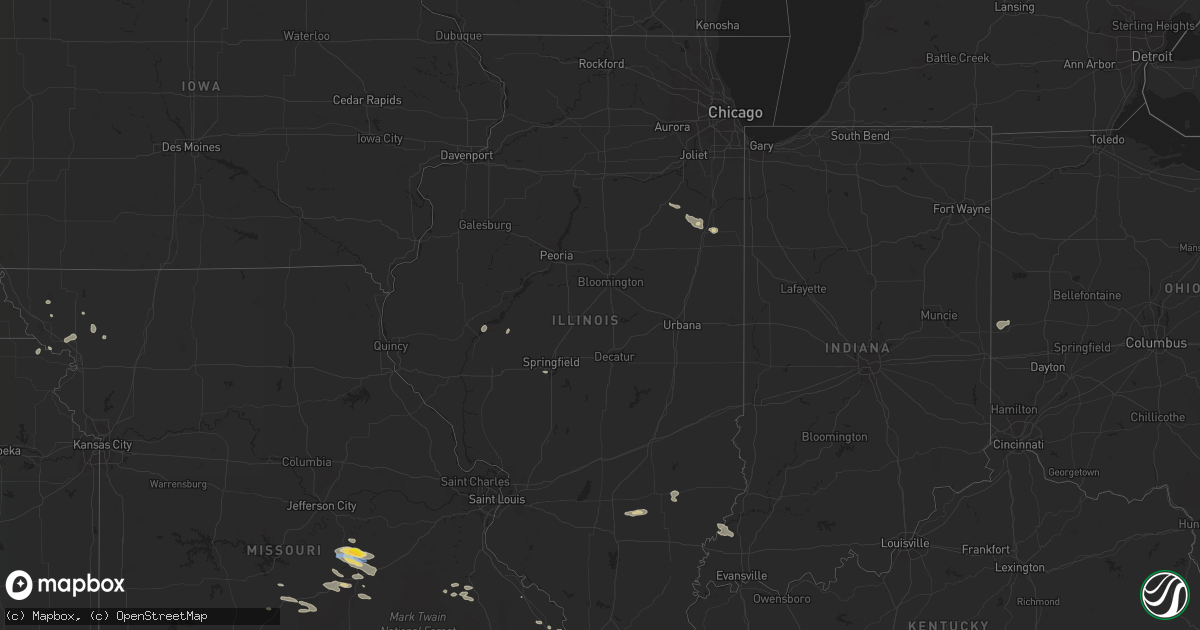 Hail map in Illinois on June 27, 2020