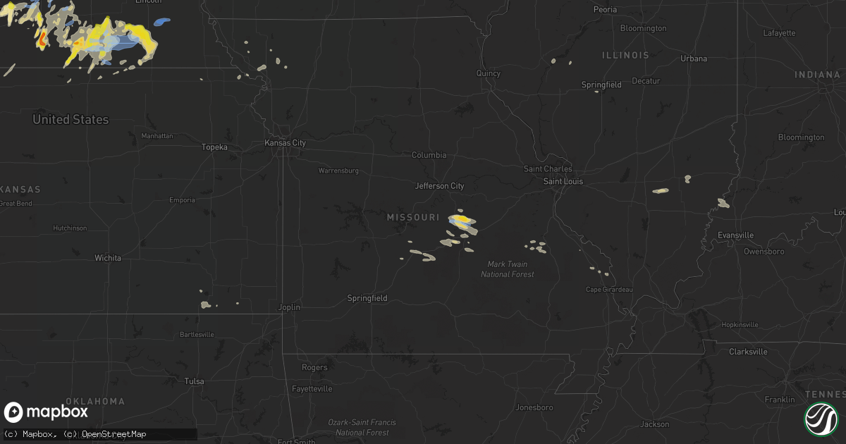 Hail map in Missouri on June 27, 2020