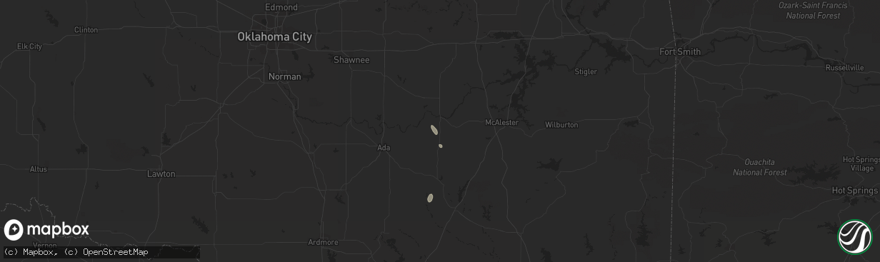 Hail map in Calvin, OK on June 27, 2021