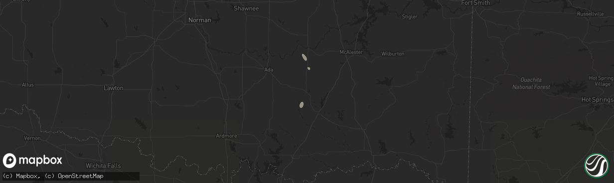 Hail map in Coalgate, OK on June 27, 2021