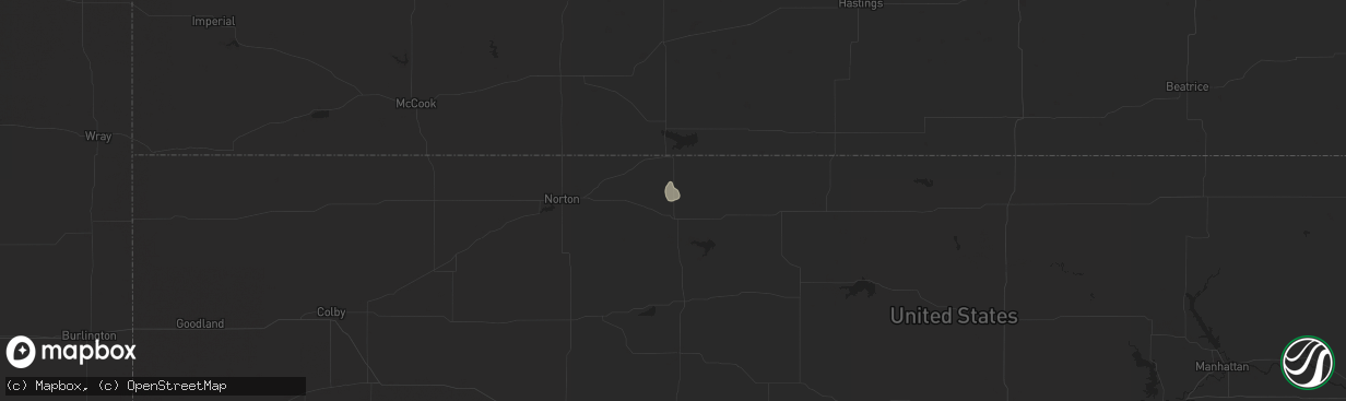 Hail map in Phillipsburg, KS on June 27, 2021