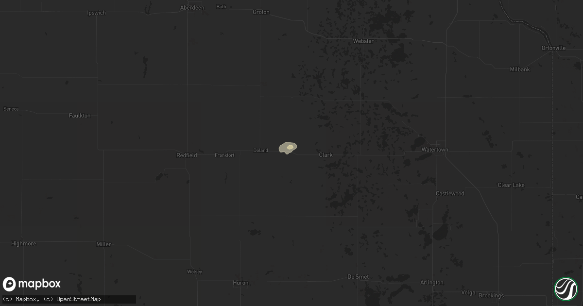 Hail map in Raymond, SD on June 27, 2021