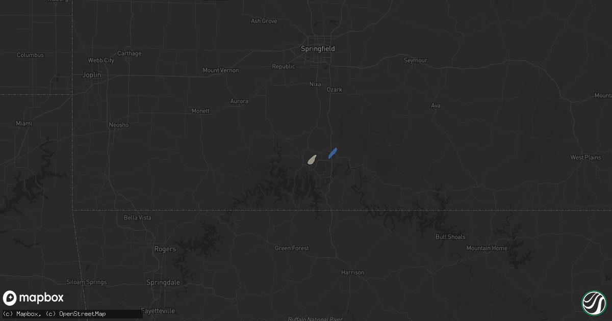 Hail map in Reeds Spring, MO on June 27, 2021