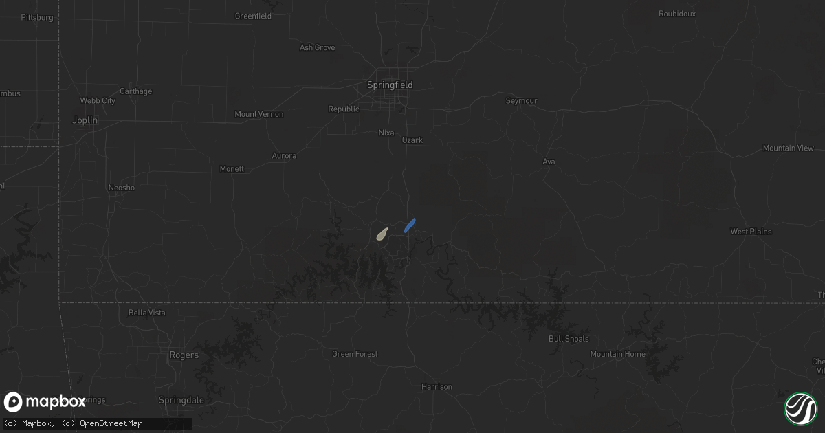 Hail map in Walnut Shade, MO on June 27, 2021