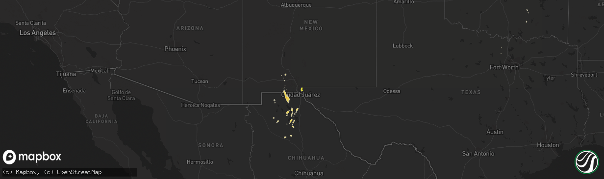 Hail map on June 27, 2021