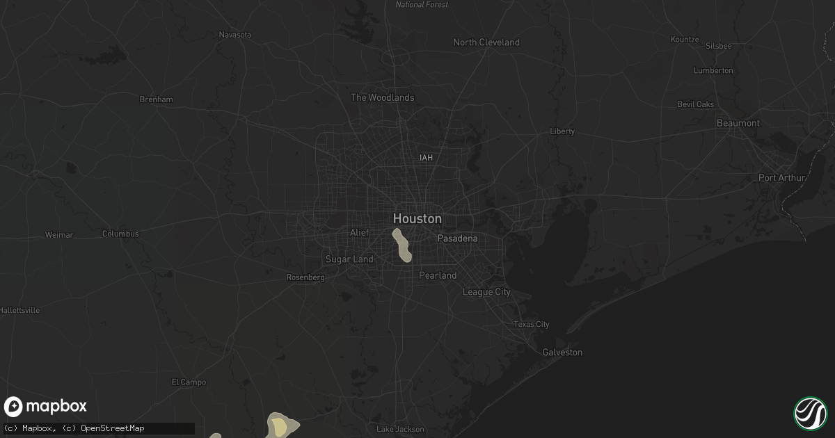 Hail map in Houston, TX on June 27, 2022