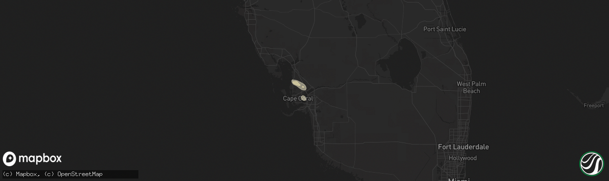 Hail map in North Fort Myers, FL on June 27, 2022