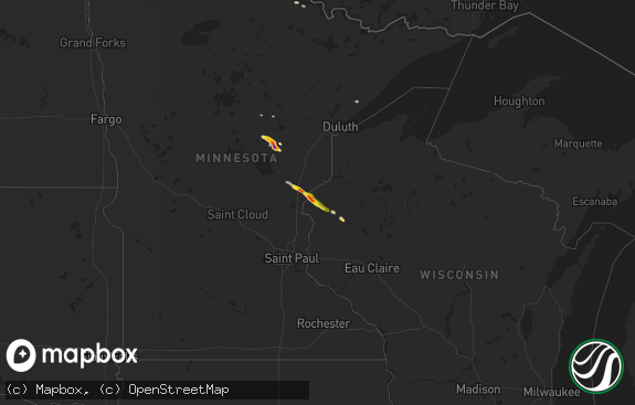 Hail map preview on 06-27-2022