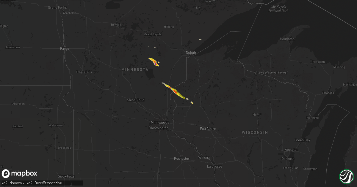 Hail map on June 27, 2022