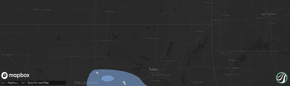 Hail map in Checotah, OK on June 27, 2023