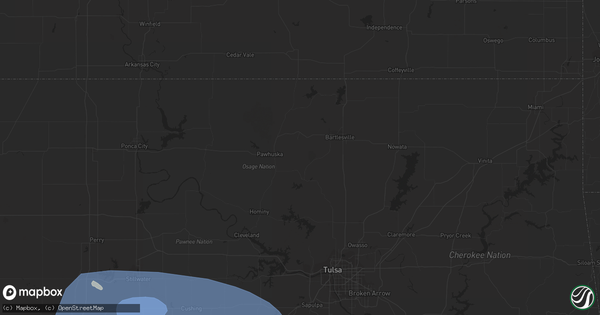 Hail map in Checotah, OK on June 27, 2023