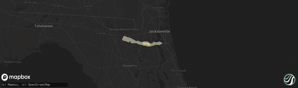 Hail map in Middleburg, FL on June 27, 2023