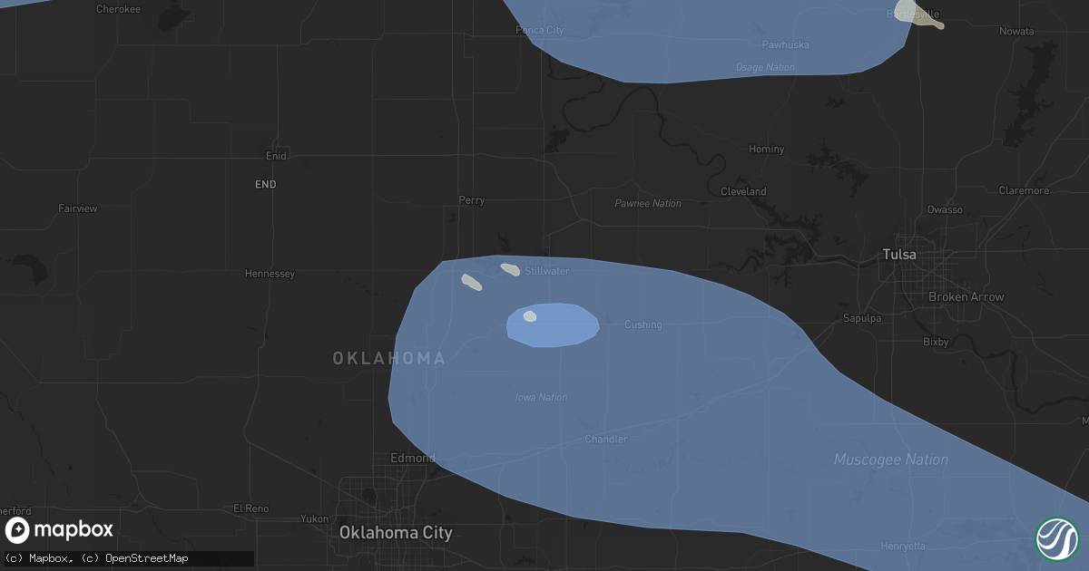 Hail map in Stillwater, OK on June 27, 2023