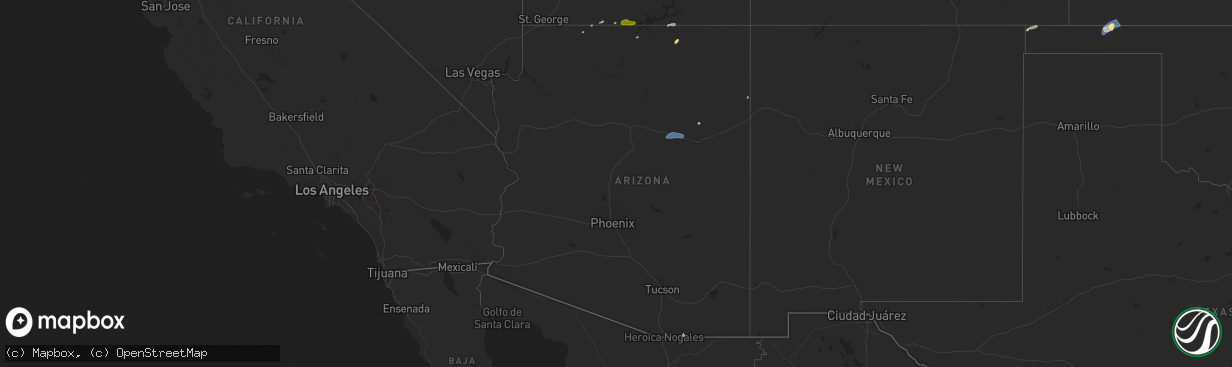 Hail map in Arizona on June 27, 2024