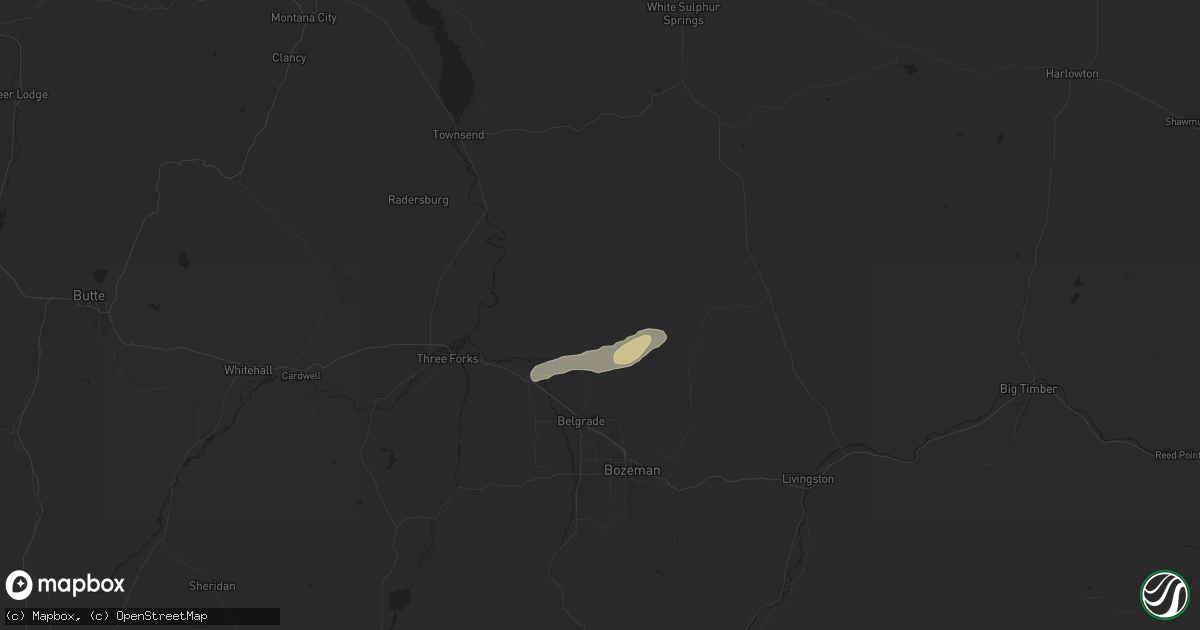 Hail map in Belgrade, MT on June 27, 2024